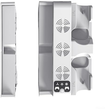 Bulevisiter Soporte horizontal para consola de juegos PS5, con sistema de refrigeración, base de carga de doble mango, pantalla LED de estado, control de temperatura del ventilador de 3 velocidades