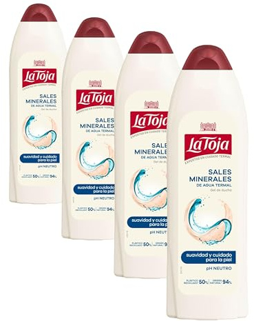 La Toja Gel de Ducha Hidrotermal, Relaja, Renueva y Revitaliza Tu Piel, Piel Suave y Cuidada 4050 G, 600 ml (Paquete de 4)
