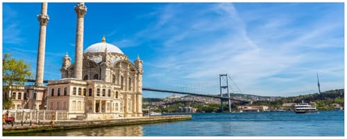 Wallario Küchenrückwand selbstklebend 115 x 50 cm, Motiv: Moschee am Bosporus | Spritzschutz abwischbar & pflegeleicht