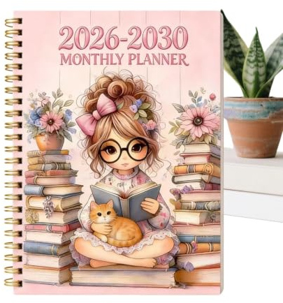 5 års planerare – 60 månaders planeringslogg, dagbok till | semesterplanerare skola kontor klassrum projekt möte stort tjockt papper månadsplanerare