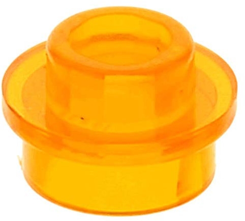 50 x LEGO® Plate, Round 1 x 1 with Open Stud Trans-Orange