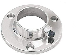 Chrome 25mm Round Tube Pipe Clamp Holder for Hanging Garment Rail Pipe