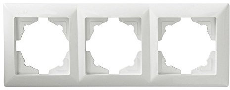 Schalterprogramm Gunsan Visage weiß (Rahmen 3-fach)