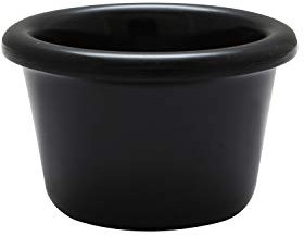 Thunder Group 1 1/2 OZ, 2 1/2 SMOOTH RAMEKIN, black, plastic, comes in dozen