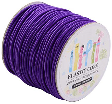 Cheriswely, corda elastica in nylon da 2 mm, alta elasticità, per lavori a maglia, con rocchetto per gioielli, creazione di bracciali, indaco