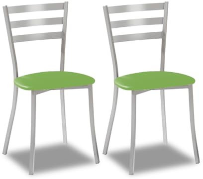 ASTIMESA SCRRVE Dos sillas de Cocina, Metal, Verde, Altura de Asiento 45 cms