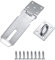 Moraillon de Cadenas,1pcs Acier Inoxydable Loquet de Porte Verrou Porte Agrafe Cadenas,Moraillon pour Verrouillage de Porte Moraillon et Agrafe Robustes (4 Inch Argent)