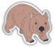 20cm! Hochwertiger Kühlschrank-Auto-Aufkleber Sticker Cartoon Comic Wombat Tier UV&Waschanlagenfest Decal