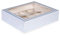 Anniversary House Blue Cupcake Box with Window and Removable 12 Hole Insert, Gingham and Polka Dot Print, 1 Pack, Easy Assembly, Baby Blue, Light Blue, 7.5 x 25 x 31cm, J163
