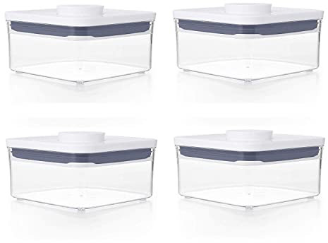 OXO Good Grips POP Container - Airtight Food Storage - 1.1 Qt Square (4 Pack)