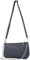 modamoda de - T237 - Umhängetasche Klein Small aus ital. Leder, Farbe:Dunkelblau