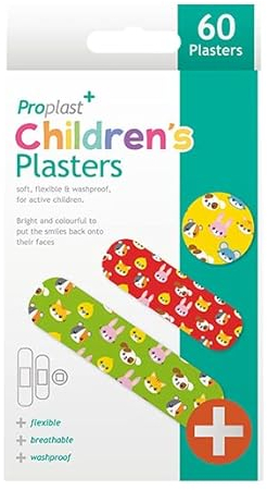 Gem ProPlast+ Kinderpflaster, verschiedene Größen und Designs, 60 Stück