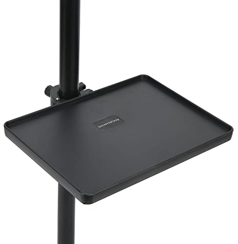 Akozon Mikrofonständerablage Mikrofonständer Clamp-On Utility Shelf,Soundkartenfach Metallregal Halterung Handyclip Mikrofon Ständer Live Tripod Sound Card Tray Broadcast Stabiles Regal