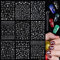 MELLIEX 9 Blatt Nagelsticker Weihnachten, Weiß Selbstklebend Nagelaufkleber Weihnachts Nagelfolie für Nail Art Dekoration
