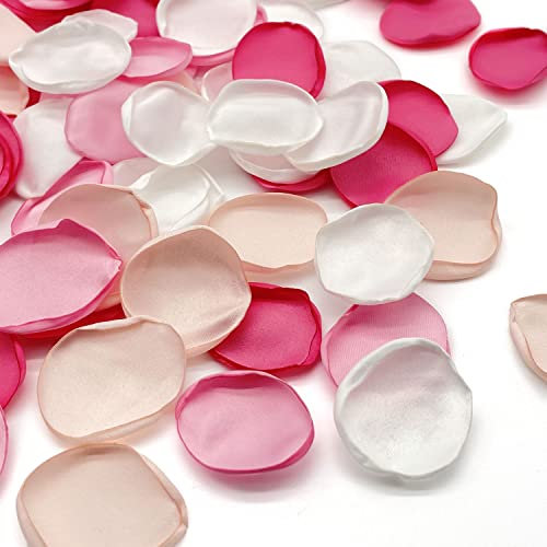 400Pcs Rose Petals for Wedding Decor Blush Pink Silk Petals Flower Girl Scatter Petals for Aisle Table Centerpieces Reception, Bridal Shower Proposal Party Romantic Night