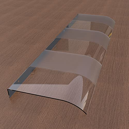 Halbgefrostete Moderne Polycarbonat Vordach für Haustür,Terrassen Vordach Überdachung,UV-Schutz Haustürvordach,Unsichtbare Regenschutz Pultbogenvordach,für Garage Balkon (50x240cm/20x94)
