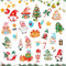 MWOOT 28 Stück Christmas Diamond Art Painting Aufkleber, Weihnachten Diamantmalerei Aufkleber Kits für Anfänger, Strassstein Diamant Aufkleber für Geschenke Painting Xmas Dekoration(4 Bögen)