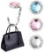 OAAO 3 Pcs Table Handbag Holder, Metal Bag Hook, Anti-Strangle Handbag Holder, Portable, Foldable Table Handbag Holder Hook, Multifunctional Women's Table Bag Holder (White, Pink, Blue)