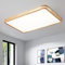 Natsen 192W Deckenleuchte LED Deckenlampe Küchenlampe Flurlampe,Voll dimmbar mit Fernbedienung, Rechteckig Leuchte für Küche Diele Flur Balkon 90 * 60 * 6cm (Holz)