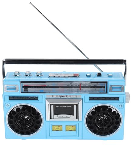 Tragbarer Bluetooth Kassettenrekorder mit digitalem FM MW SW Radio | Retro Kassettenrekorder mit USB SD Wiedergabe BT Musik für Zuhause Reisen ABS Gehäuse