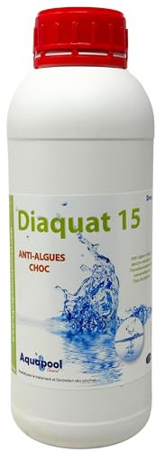 Algicide Anti Algues Piscine, rattrapage Choc Eau Verte │Anti Eau Verte/Trouble, Traitement Anti-algues 1L et 5L │Produit Stop algues et récupération des eaux Troubles (1L)