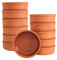 spar-home® Kleine Auflaufformen Runde Güvec Set Töpfe Mini Schmortopf Milchreis Tontöpfe Tontopf-Set Tapas Schalen aus Ton (12er-Set)