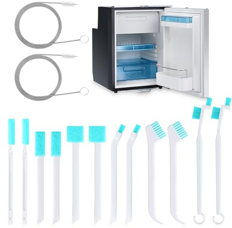 14Pcs Ice Machine Cleaning Brush Kit, Ice Maker Cleaning Tools Set- 2Pcs 55In Drain Pipe Cleaners Brush and 12Pcs Small Crevice Cleaning Brush for Tight Spaces