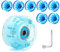 JIVIMOCO Rollen für Schlittschuhe, Leuchtende Rollen, 8 Stück, leuchtende Rollen mit Kugellagern, 32 x 58 mm, 78 A, Blau