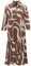 OPUS Damen Maxikleid | Hemdblusenkleid WERANO Flow A-Linie aus BCI Cotton Cocoa, 38