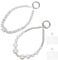 JIYIN 2 Pieces Phone Wrist Strap Pearl Beaded, Silver Phone Charm Cute Universal Phone Charm Phone Lanyard with Tether Tab Detachable Hands-Free Cell Phone Wristlet Strap for Most Smartphones