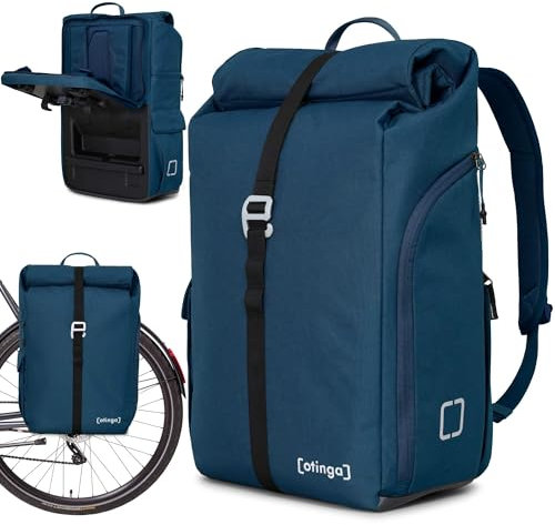 otinga® Flip V3 Fahrradtasche Rucksack [34L Volumen] für jeden Gepäckträger I Stylische Gepäckträgertasche mit Rucksack - in 3 Sekunden umgebaut I Wasserdichter Fahrradrucksack Gepäckträger