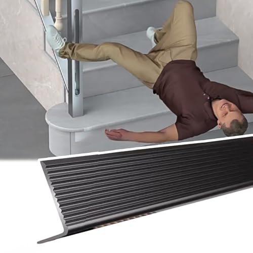 Treppenkantenprofil Treppenkantenprofil aus Aluminium – 1 2 5 8 10 15 20 30er-Pack, wasserdichte, rutschfeste Treppenkantenleiste for Beton-/Zement-/Fliesenstufen, Treppenschutz for den Innen- und Auß