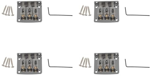 Kznifmk 4 x 3 Gitarren-Saite, Ball, Saiten, Brücke, Pullover, Kette, Schwanz, harte Gitarrenbrücke, Saiten, , für Gitarre, Silber