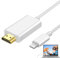 Huybaa Câble HDM1 pour iPhone 14/13/12/11/8 et iPad, Adaptateur Lightning vers HDM1 1.8M, Sortie TV HD 1080P Plug and Play