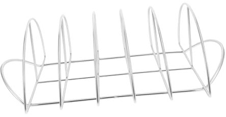 Abaodam Support De Barbecue à Steak en Acier Inoxydable Mi-Circulaire pour Cuisson Extérieure, Grille Robuste Et Lavable Au Lave-Vaisselle, Conçu pour Griller Viande, Poisson Et Légumes