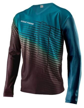 UGLY FROG Men's Cycling Bike Jersey, Long Sleeve MTB Shirts Breathable Wear