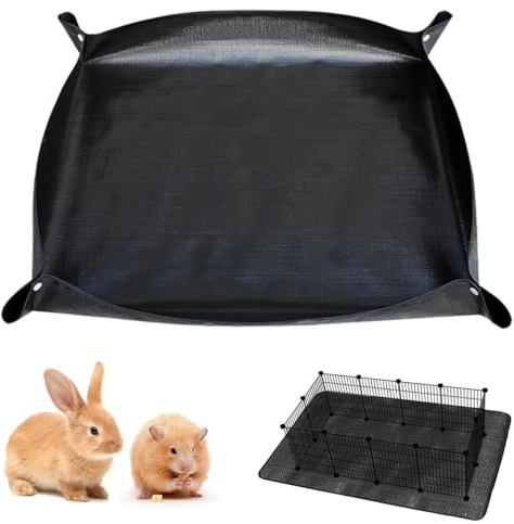 Wasserdichte Haustier-Laufgittermatte, 150 x 100cm für Meerschweinchenkäfig | Plane, Boden, Wiederverwendbare Basis für Kaninchen, Kaninchen, Frettchen und andere Kleintiere