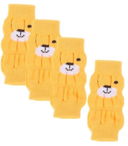 ARTSEWPLY 4Pcs Dog Leg Sleeves Anti-slip Leg Warmers for Dogs Puppy Soft Pet Socks Comfortable Wear-resistant Cover