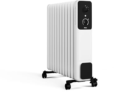 Tristar Radiador de Aceite – 11 Aletas – 2500 W – 3 Niveles de Potencia – Termostato Ajustable – Protección contra Sobrecalentamiento y Vuelco – Silencioso – KA-5381