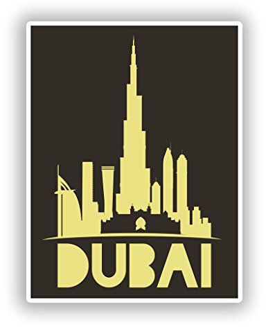 2 x Dubai Vinyl Aufkleber Reise Gepäck # 10451 - 10cm/100mm Wide