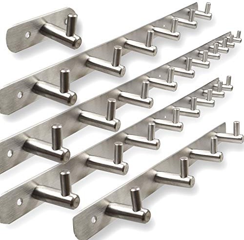 ID Dinkel Hakenleiste 1 Kleiderhaken EDELSTAHL Garderobenhaken Wandhaken 1 Haken