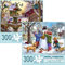 Bits and Pieces Vorteilsset mit zwei 300-teiligen Puzzles für Erwachsene – Bauen eines Schneemanns an einem Schneetag, Sonnenaufgang – Winterschnee-Puzzles von Künstlerin Liz Goodrick – Dillon