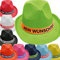 Nashville print factory Mafiahut Promo-Hut Partyhut Bedruckt mit Wunschtext Hutband JGA Fasching Disco (Weiß)