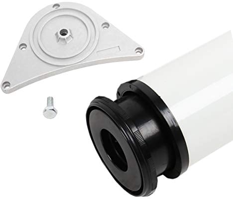 Tischbein 80mm Durchmesser Höhe 710mm in Weiss aus Metall Tischfuss Möbelfuss