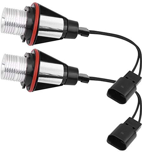 Akozon Luz LED 2pcs Coche brillante 6000K 5W Angel Eyes Lámpara LED para E60 E61 E39 E53