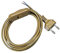 POLY POOL - PP0372.6Q Cordon de Lampe Bipolaire Or 1,5 m - Câble Avec Interrupteur 2 Ampères et Fiche 2,5 Ampères - Cordon de Lampe 2 Pôles