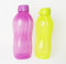 Tupperware to Go Eco Easy Trinkflasche 2L Lila Clipverschluss + 1,5L Limette Clipverschluss + Hängelöffel Rot