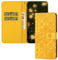 QIWEIQINGWH Compatible with OPPO A54 5G Leather Case, Mobile Phone Case for OPPO A93 5G / A54 5G / A74 5G, Flip Protective Case for OPPO A93 5G / A54 5G / A74 5G.Yellow XCH