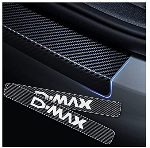 4 StüCk Auto Carbon Fiber TüRschwelle für Isuzu D-MAX, Imprägniern Aufkleber Einstiegsleistenschutz Styling-Dekorationszubehör