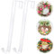 12 in Wreath Hangers - Clear Over The Door Hooks, 2 Pack Non-Scratch Hooks for Easter, Christmas, Halloween & Fall Wreath Decorations, Welcome Sign for Front Door